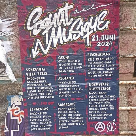 Poster Plakat 21.06.24 Squat de la Musique 